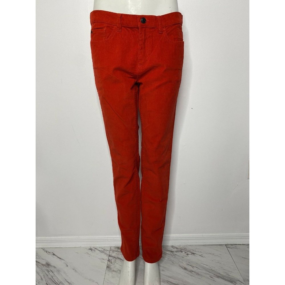 Joe Fresh Soft Corduroy Red Pants Size 12 Slim Low Rise